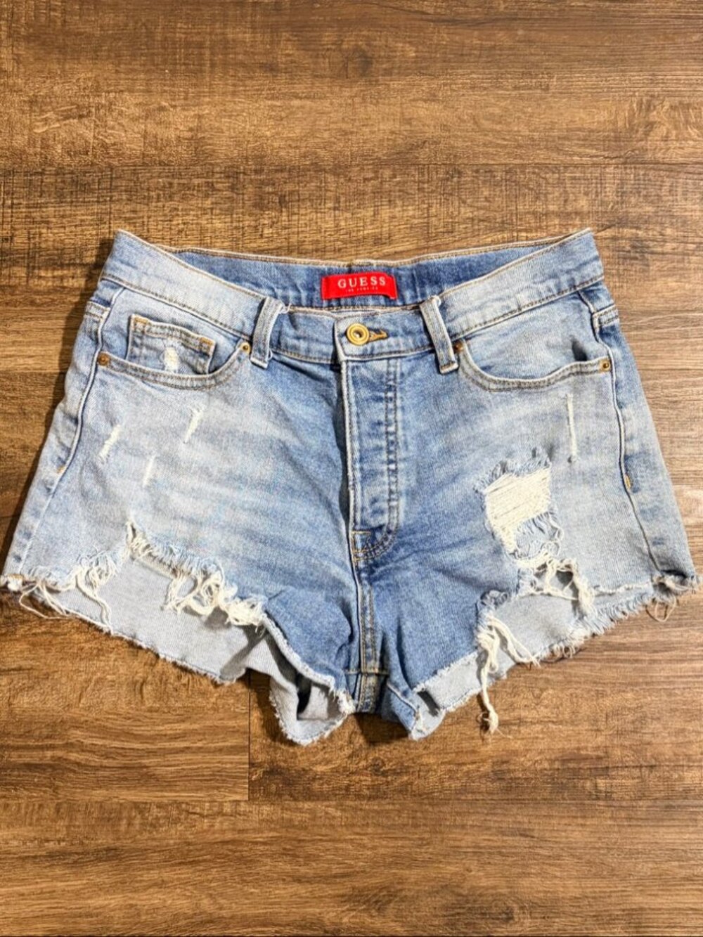 Women's Guess Distressed Denim Shorts Size 5